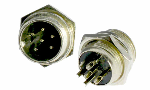 Разъем силовой 6 pin штекер на корпус