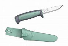 Нож Morakniv Basic 511 углеродистая сталь, пластиковая ручка (серая) зел. вставка 2021 Edition 