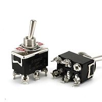Тумблер ON-OFF-ON 6P винт 6A 250v  KN3(C)-203 on-off-on