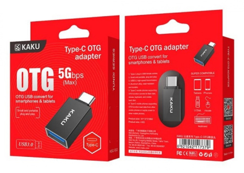 Переходник USB A гнездо - Type-C штекер OTG Kakusiga KSC-532 