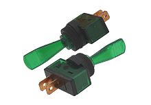 Тумблер ON-OFF 2P 20A 12v зелёный  ASW-13-101