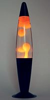 Светильник LAVA LAMP 35cm настольный прозрачно-оранжевый, корпус черный