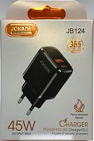 Блок питания USB QC22,5w +Type-C PD45w в розетку Jokade JB124