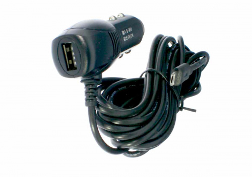 Шнур питания micro USB штекер 3м (для видеорегистратора) (Навигаторов)  5v/2A с USB