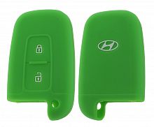 Чехол брелока  Hyundai   KB-L058 (2-кнопки)  Smart(Зеленый)