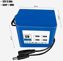 техн. 12v Li 12 800mAh  80х55х65мм, с разъёмом 5,5/2,1 мм, защищённый, 3S4P