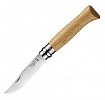 Нож Opinel №8, нержавеющая сталь, дубовая  рукоять в картонной коробке