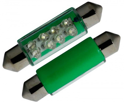 Лампа АВТО LED-8 3мм bulbs зеленый