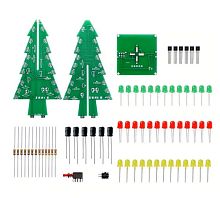 Радио конструктор "Ёлочка новогодняя" 3D LED-37 мигающая, miniUSB 5v