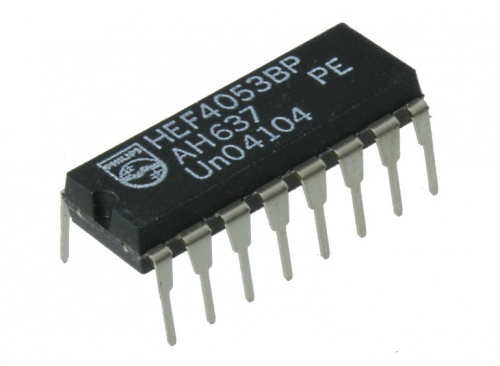 Микросхема HEF4053BP  DIP-16