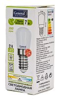 Лампа Е14 7W 4500К Матовая General GLDEN-T25-E14-7-P-220-4500 для холодильника Лампа Е14 7W 4500К Матовая General GLDEN-T25-E14-7-P-220-4500 для холодильника