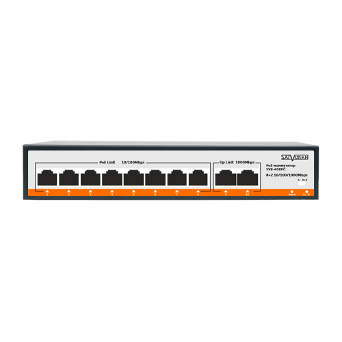 Коммутатор SVB-608PC 8 портовый с POE