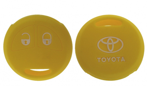 Чехол брелока Toyota  KB-L013 (2-кнопки)(Ж)Круглый на ключ