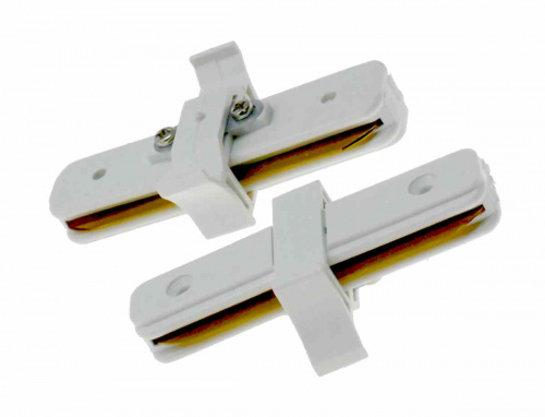 Коннектор прямой белый для шинопровода (FERON)