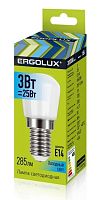 Лампа Е14 3W 4500К Матовая Ergolux LED-T26-3W-E14-4K для холодильника