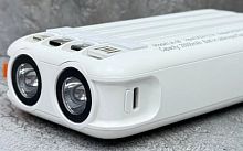 Аккумулятор PowerBank 20000mAh, вход Micro, 4 шнура, фонарик Sainyou LA09