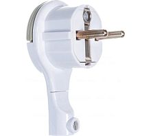 Вилка невидимка угловая с/з 16А 250В белая UNIVersal