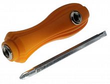 Отвертка X-PERT двухсторонняя, пластиковая ручка, 6*200мм, магнитная, D-4 