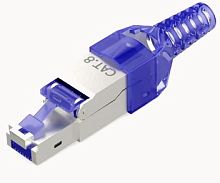 Разъем RJ-45 8P8C штекер экран CAT 8, CAT 7, для UTP 6, 7 и 8 категории, синий