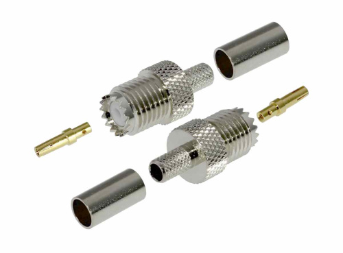 РАЗЪЕМ mini UHF гн. RG58 обжим Разъем mini UHF гнездо RG58 обжимное (mini PL)
