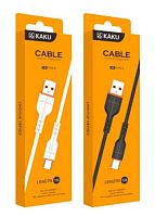 Шнур USB A штекер - Type-C штекер 1м 3,2A эластомер Kakusiga KSC-299 