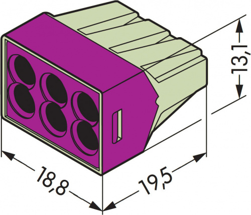 Соединитель проводов зажим (Клеммник (773-326)) (81237) фото 2