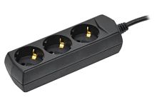 Удлинитель Generica  3 гн 5м с/з 3х1мм2  черный