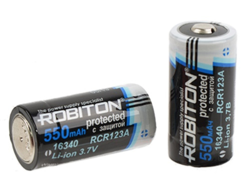 Аккумулятор 3.7v Li  16340  550mAh ROBITON с защитой  фото 2