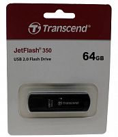 Флеш-диск  64 Гб Transcend Jetflash 350 TS64GJF350 USB2.0 черный