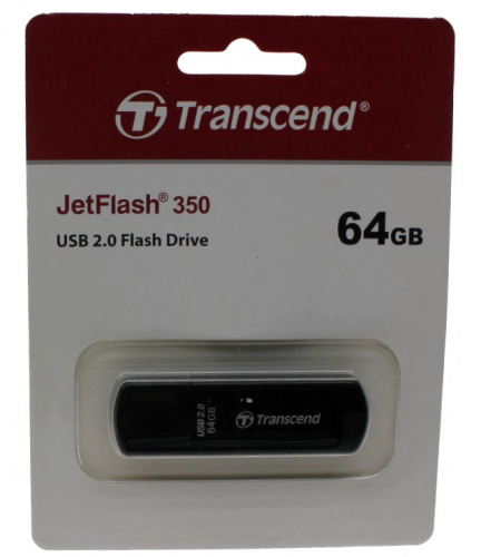 Флеш-диск  64 Гб Transcend Jetflash 350 TS64GJF350 USB2.0 черный