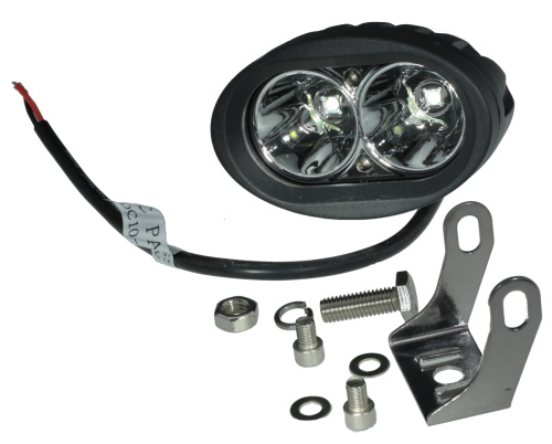 Прожектор 20W 10-30v LED-2 (CREE) , 30 град, БЕЛЫЙ свет, черный вытянутый (AVL-077) фото 3