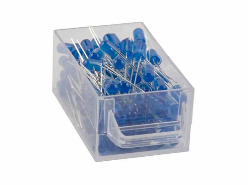 Ячейка для деталей К4, 3 ящика, лоток прозрачный, 49х82х100 (мм) , синяя фото 8