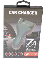 Блок питания авто 5v (3А+2А+1А+1А), 9v/1,8A, 12v/1.5A вых: 4х USB A гн.Quick charge Qualcomm
