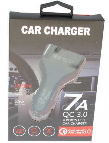 Блок питания авто 5v (3А+2А+1А+1А), 9v/1,8A, 12v/1.5A вых: 4х USB A гн.Quick charge Qualcomm фото 2