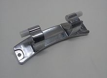 Петля люка стиральной машины, для Haier, L140мм, хром., 0020100677
