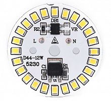 Плата ЖКХ LED 12W 1200Lm AC180-260V (скачок до 1000в) белая тёплая 3000К