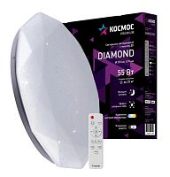 Светильник светодиодный PREMIUM DIAMOND 55w 220v 3000-6500K 4400Lm IP40 350х90мм Космос KSDiam55W