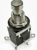 Кнопка ON-ON 6P 2A 250v, 10 мм. PBS-24-202 с фикcацией, металл  
