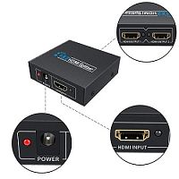 Сплиттер HDMI, 1 вход - 2 выхода, (black), H137
