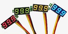 Вольтметр 3 сегментный (символ 0,28" 8мм.) 3х-проводный 30x12x8,5 мм, красный