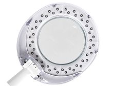 ЛУПА С ПОДСВЕТКОЙ(бестеневая) 3х+12х 48LED круглая белая малая