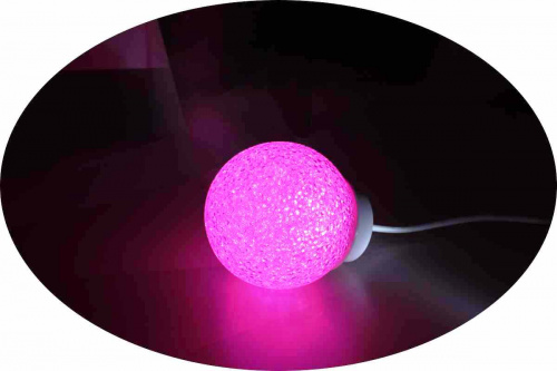 Гирлянда "Шар" розовый 110 мм., 220в,  мягкий уличный  LED фото 2