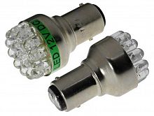 Лампа АВТО S25/115S2 LED-19  5 mm bulbs зеленый