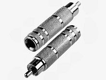 Переходник RCA штекер - 6,3 гнездо моно металл Ni