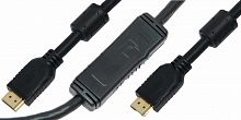 Шнур HDMI штекер - HDMI штекер 30м пластик с усилителем и ферритами GOLD PREMIER 5-818-30