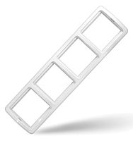 Рамка Валери 4-местная горизонтальная белая  ВР004Г