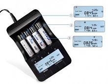Зарядное устройство для Li аккумуляторов 3,7 - 4,2v 14500 / 18650 / 18500 / 16350, автоматическое, с ЖК дисплеем