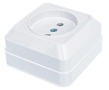 Розетка 1-гн б/з ОП 16А IP20 белая Олимп UNIVersal