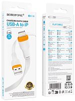 Шнур USB A штекер - Lightning 1м 2,4A плоский Borofone BX118