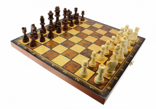 Нарды, шахматы, шашки 3 в 1 средние "Красное дерево" фото 2